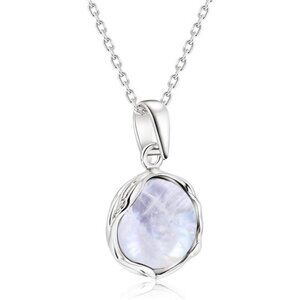 925 Sterling Silver Gemstone Necklace Women - Gemstone Pendant Necklace Silver